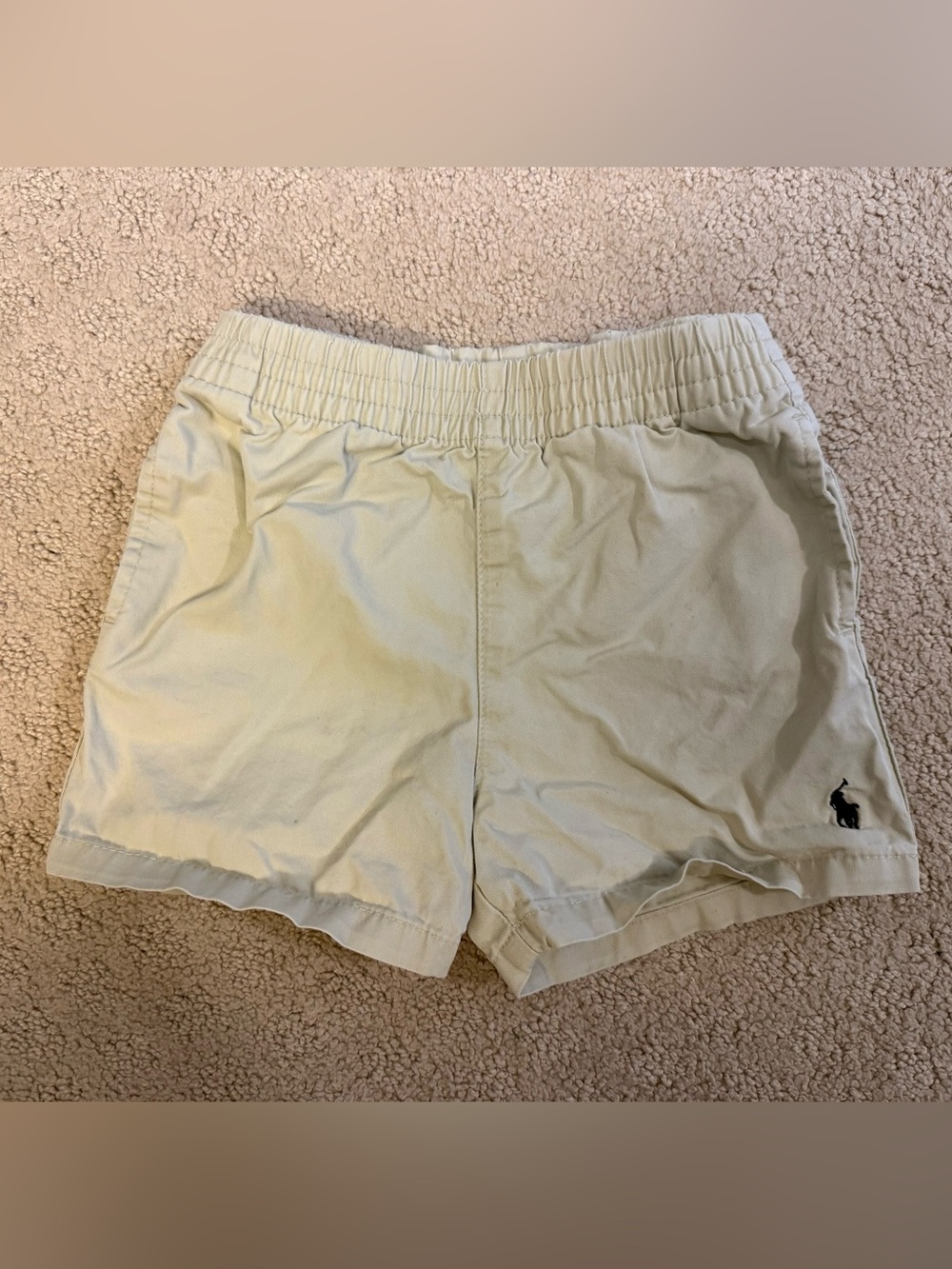 Ralph Lauren Baby Boys Khaki Elastic Waist Shorts 9M Classic Polo